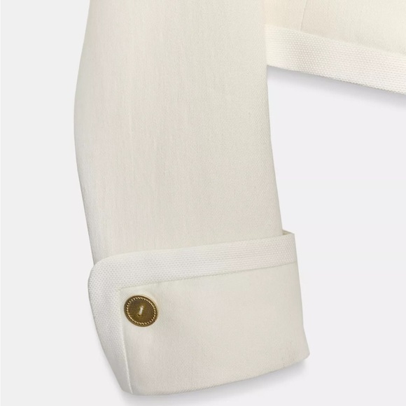 ZARA ZW COLLECTION LIMITED EDITION CONTRASTING CROPPED JACKET - Picture 10 of 11